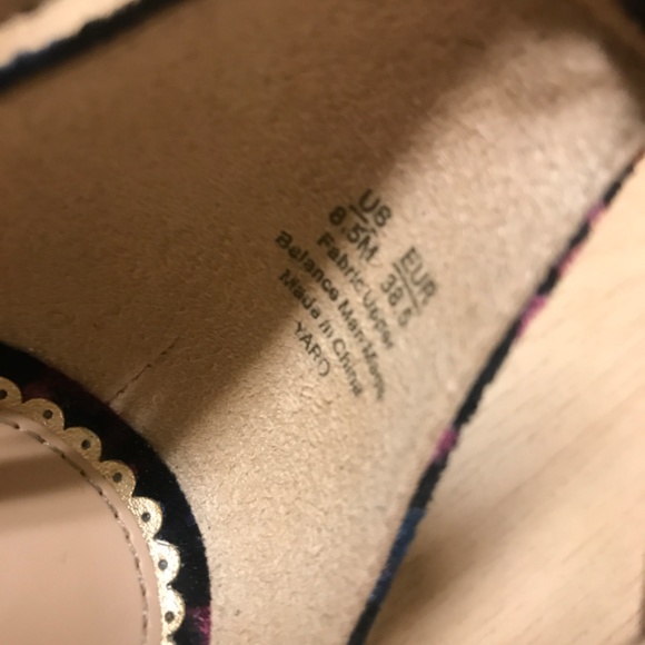 Sam Edelman Suede/velvet Floral Print Yaro Block Heels EUC - Picture 3 of 4